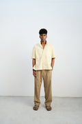 Banded collar shirt
